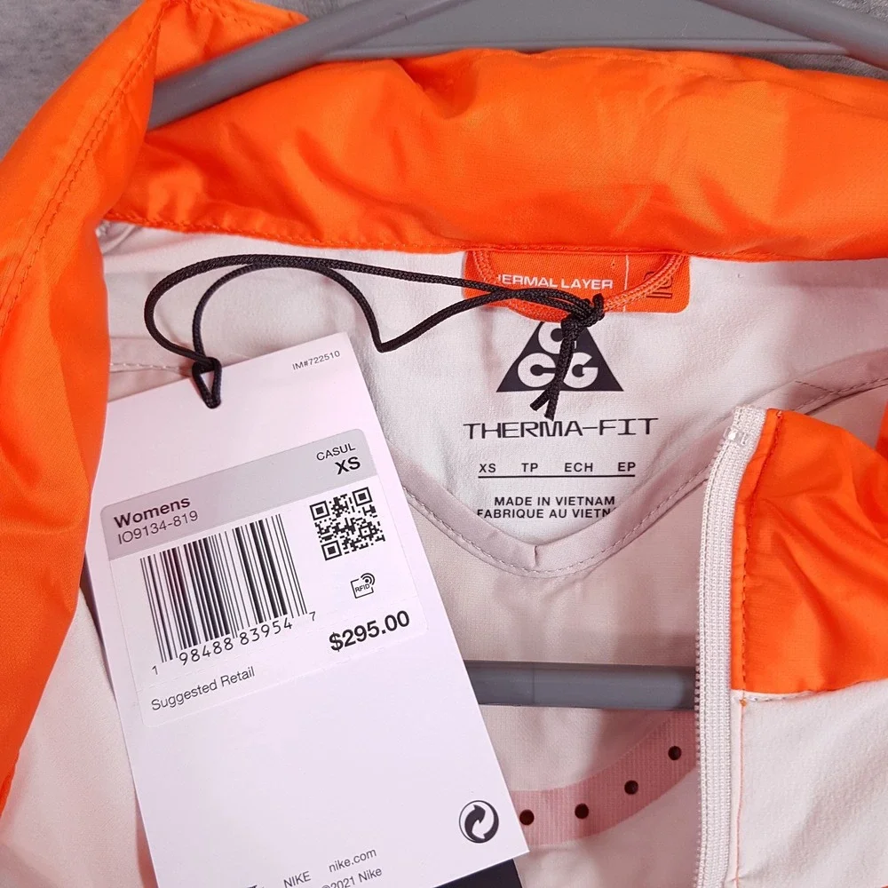 NIKE ACG Therma Fit Lava Loft Jacket Womens Size XS Orange IO9134-819